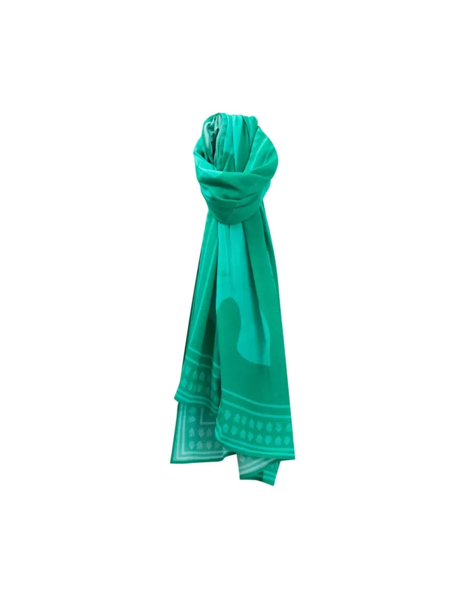 One Step Echarpes Et Foulards^Acia - Foulard Green Grass A Motif Arty Minimal