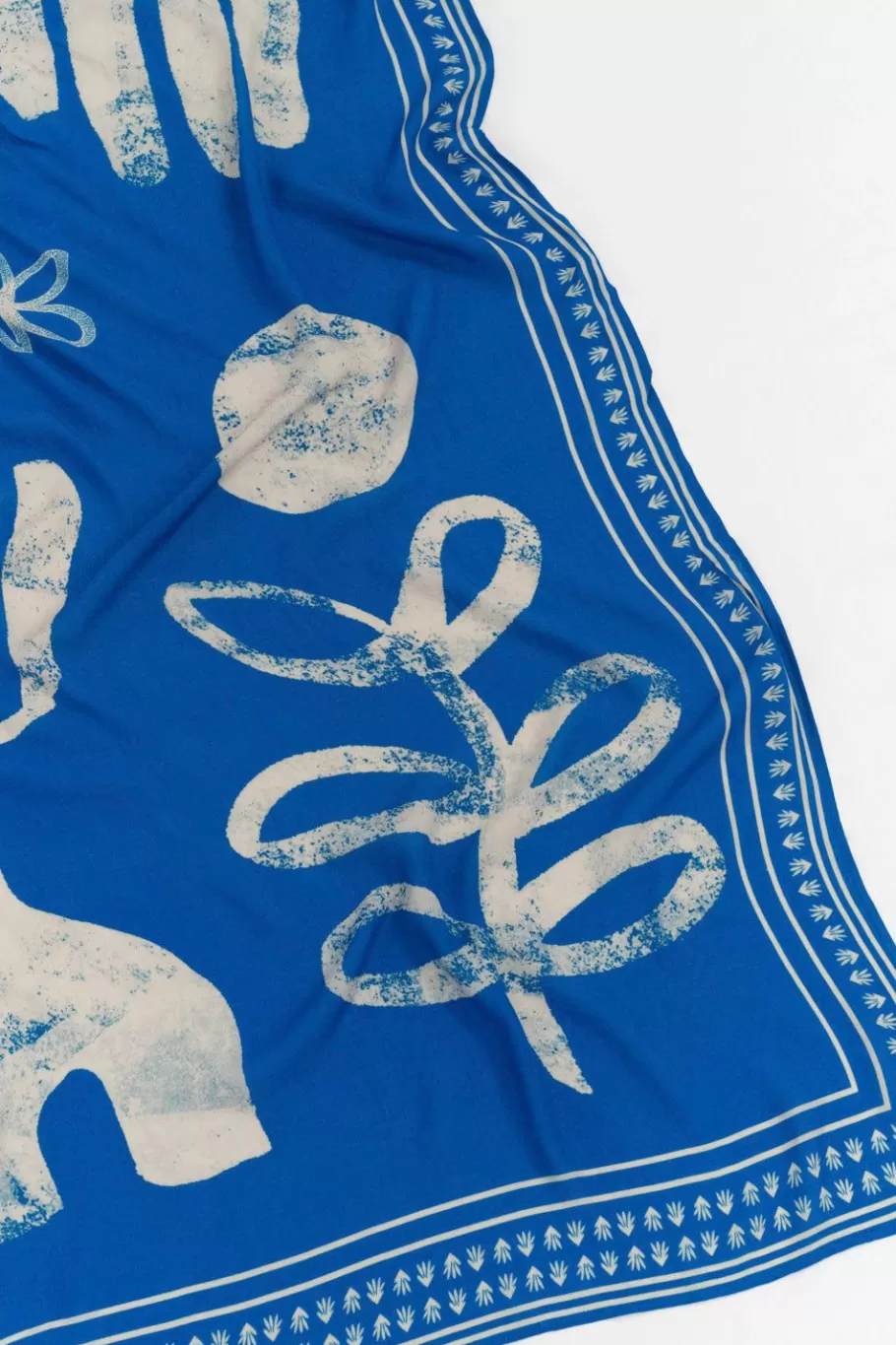 One Step Echarpes Et Foulards^Acia - Foulard Santorin Blue A Motif Arty Minimal