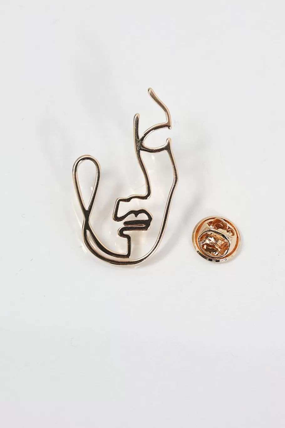 One Step Ceintures^Adil - Broche Forme Visage En Metal Dore