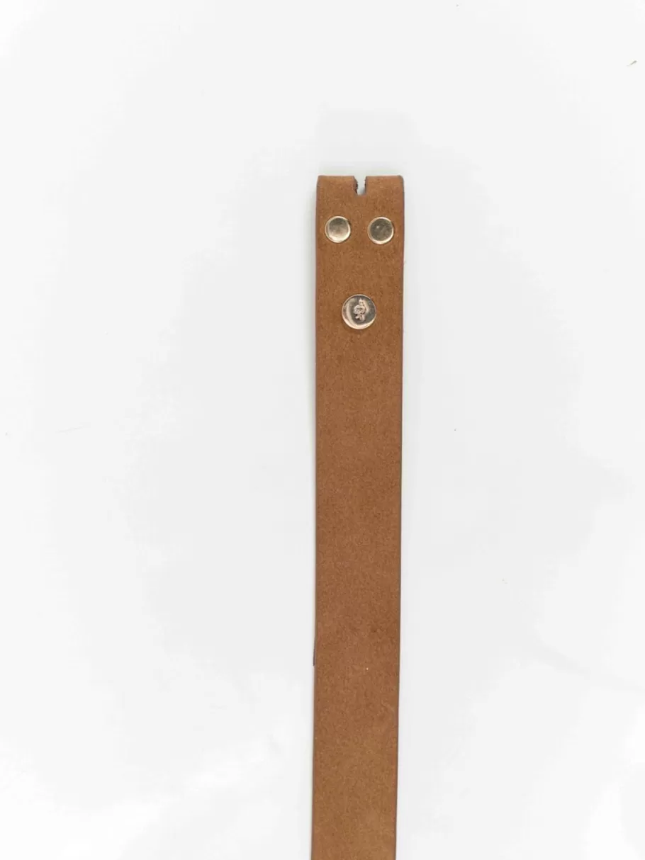 One Step Ceintures^Amor - Corps De Ceinture Caramel En Cuir Velours Certifie