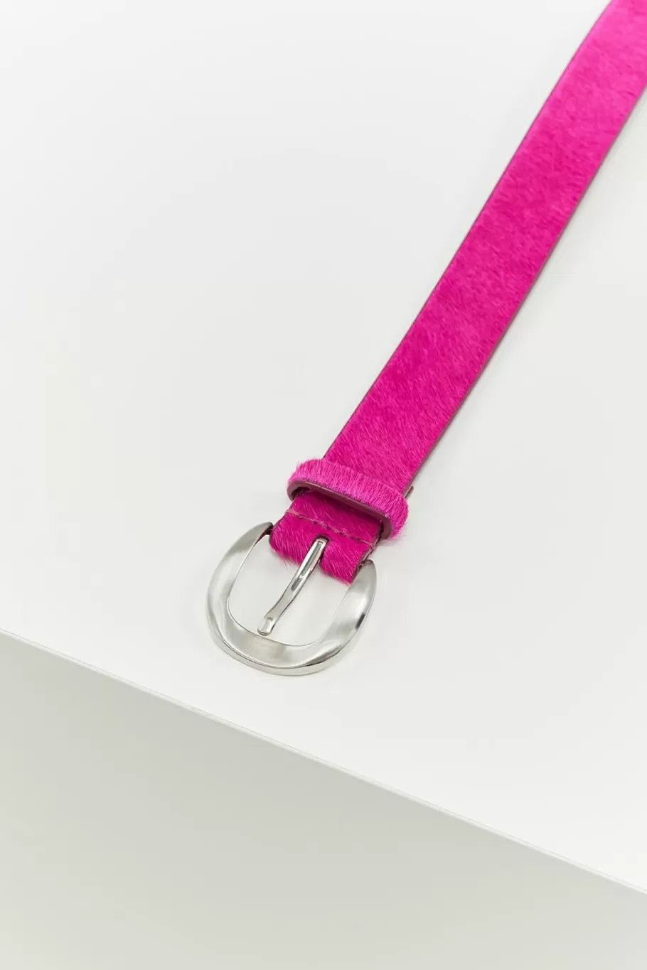 One Step Ceintures^Artic - Ceinture Rose Fuchsia En Cuir Facon Poulain