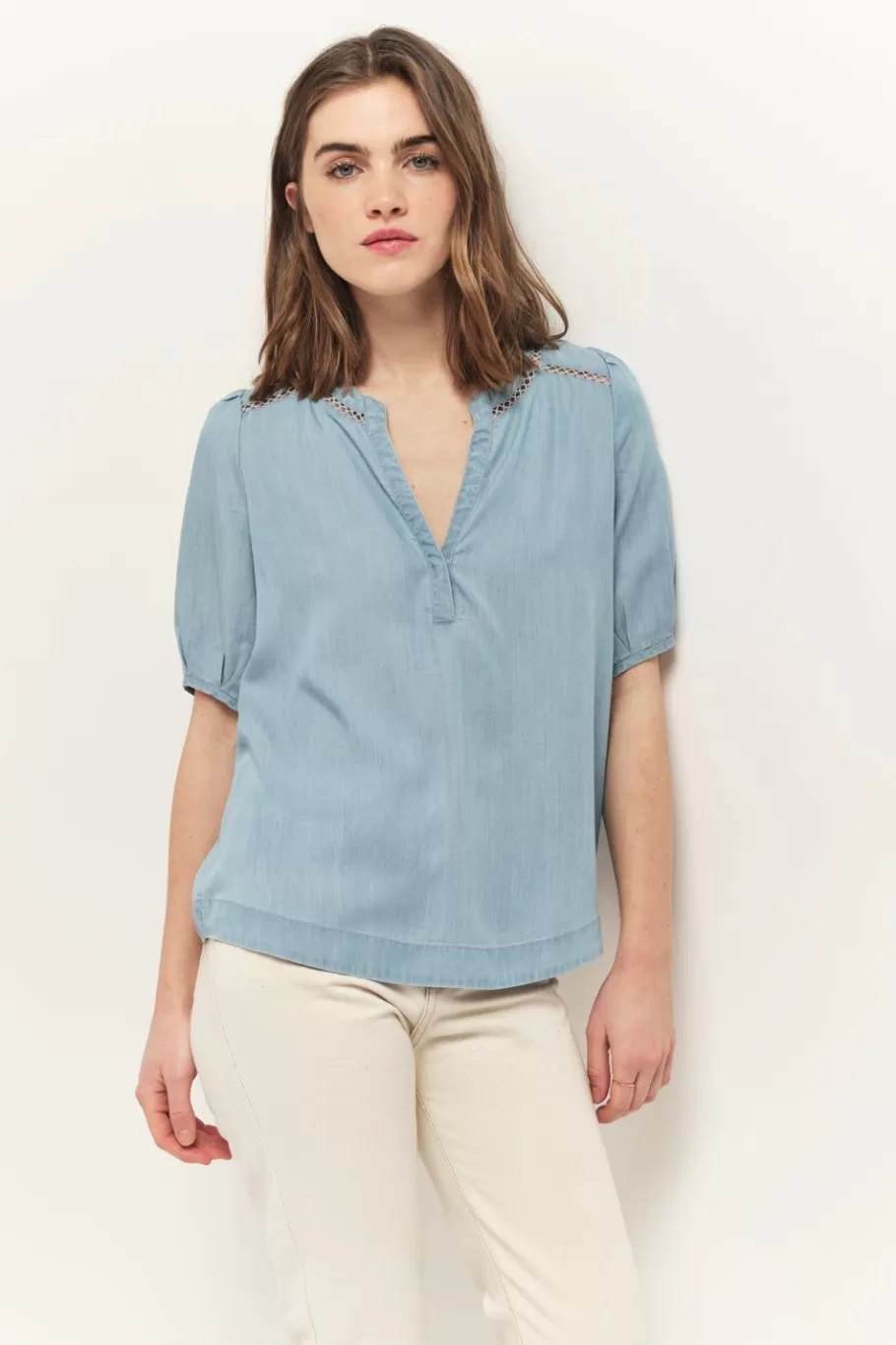 One Step Tops & Blouses^Carrys - Top Baby Blue En Lyocell®