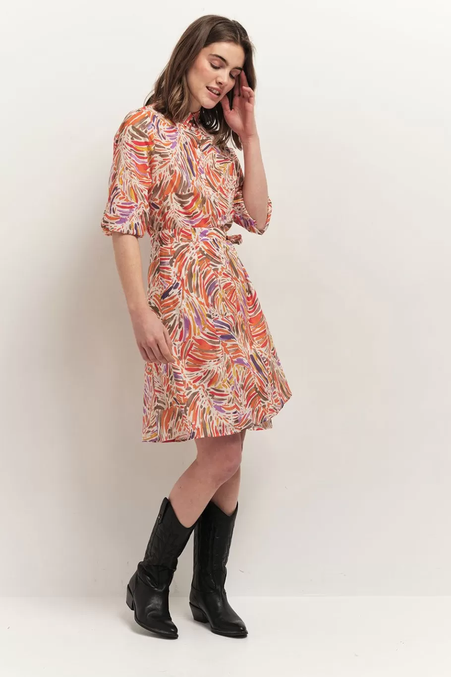 One Step Chemises^Chift - Chemise Corail A Imprime Flore Arty