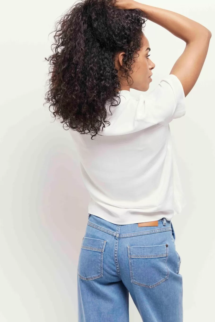 One Step Tops & Blouses^Corey - Top Ecru Lenzing Ecovero Forme Cache-Coeur