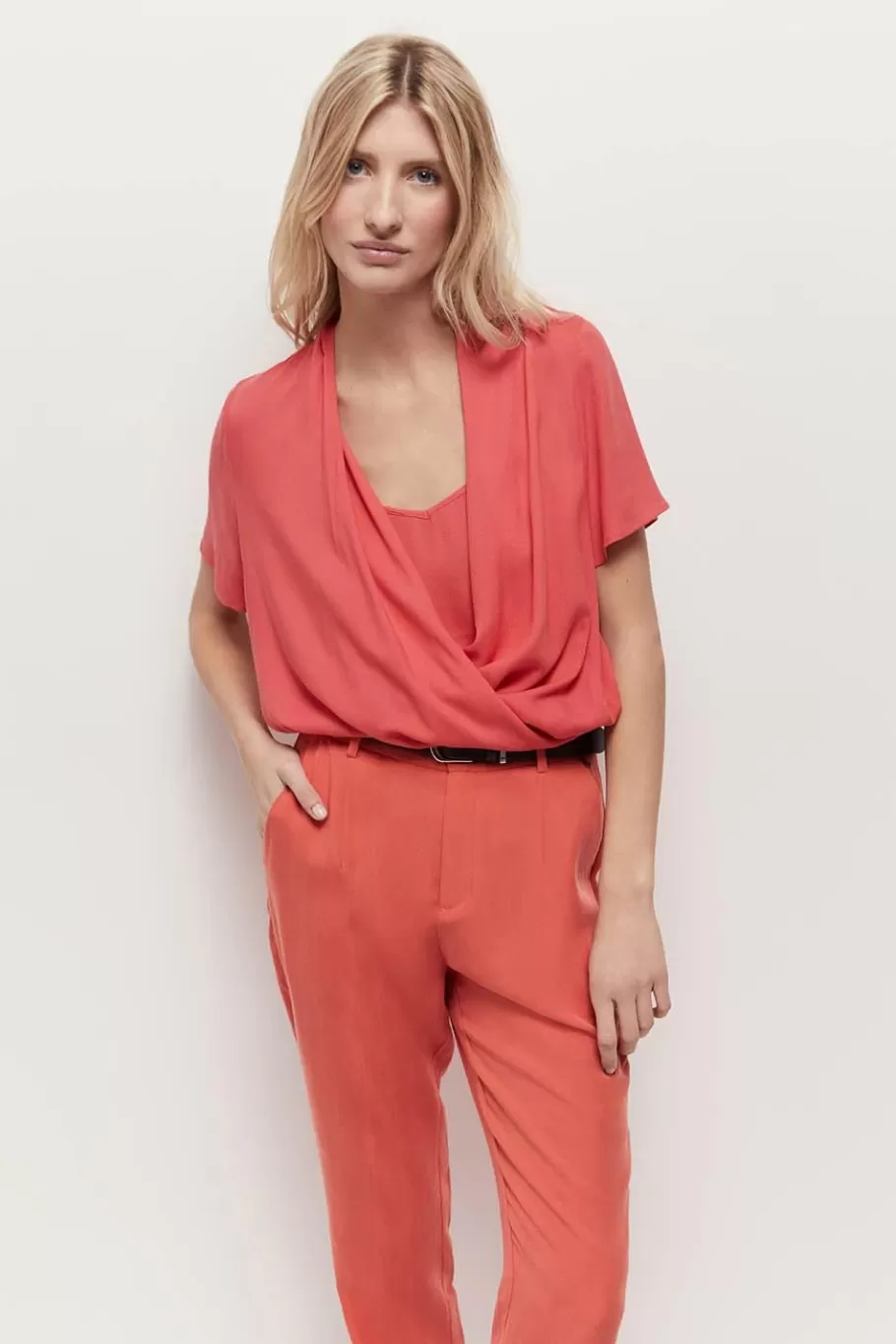 One Step Tops & Blouses^Corey - Top Hibiscus Lenzing Ecovero Forme Cache-Coeur