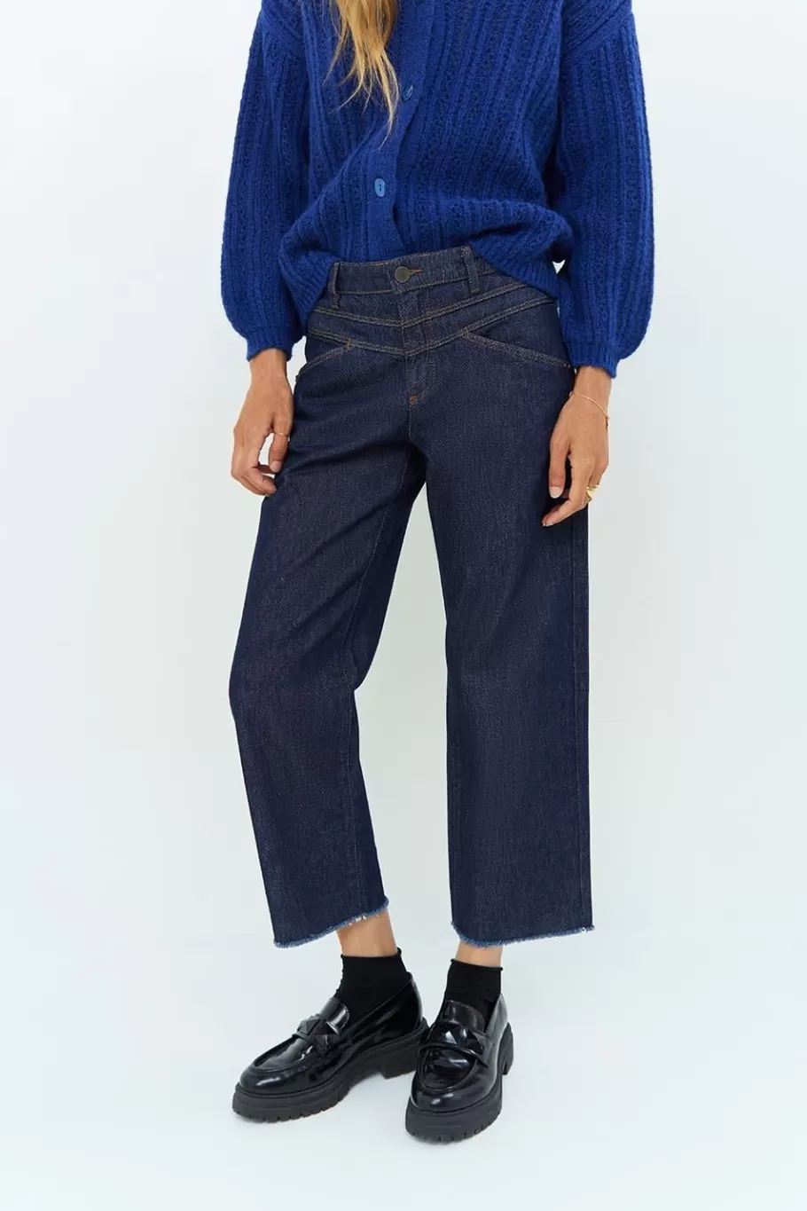 One Step Denims & Pantalons^Le Charlie - Jean Droit Brut Cropped