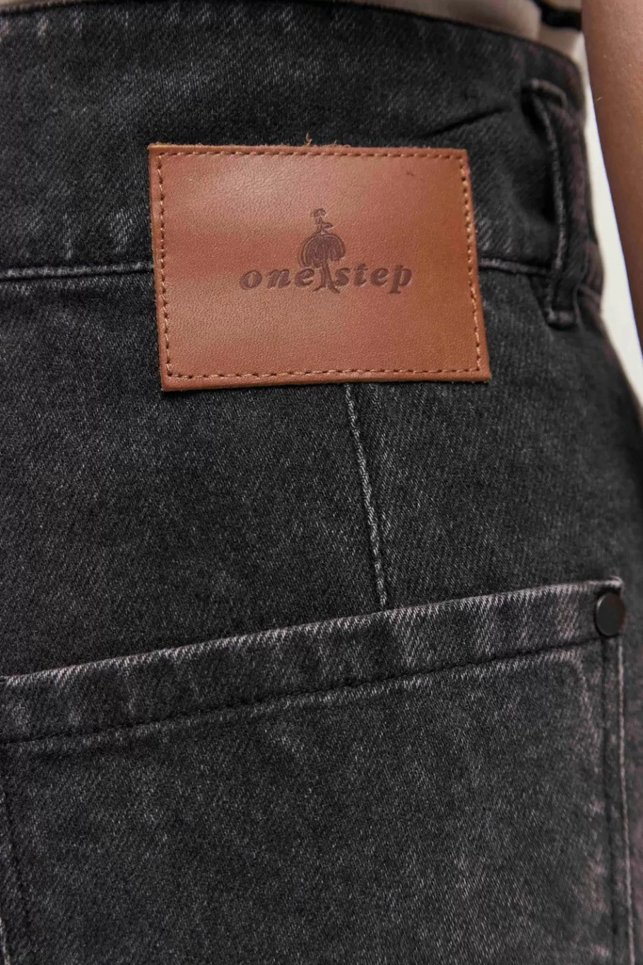 One Step Denims & Pantalons^Le Chrissy - Jean Droit Medium Grey 7/8Eme En Denim Waterless
