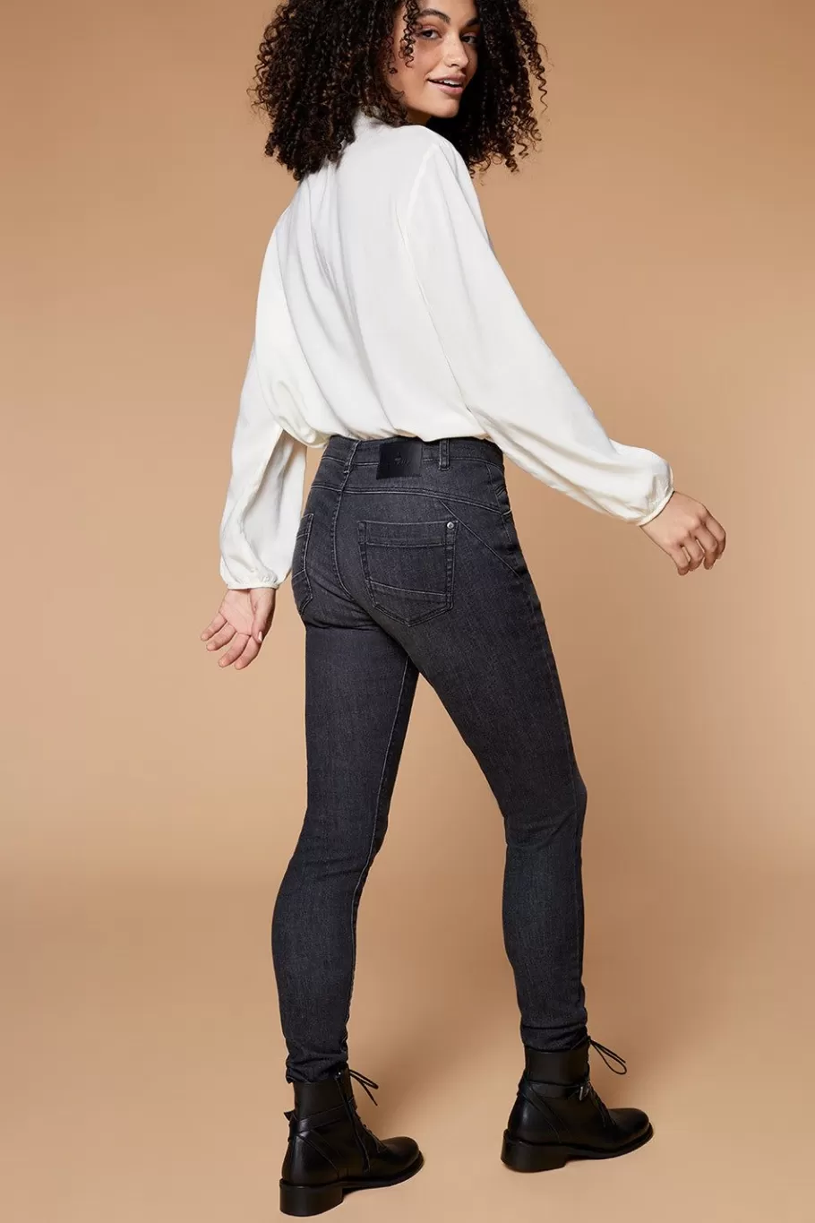 One Step Denims & Pantalons^Le Indi - Jean Slim Gris Chine 7/8Eme Effet Push Up