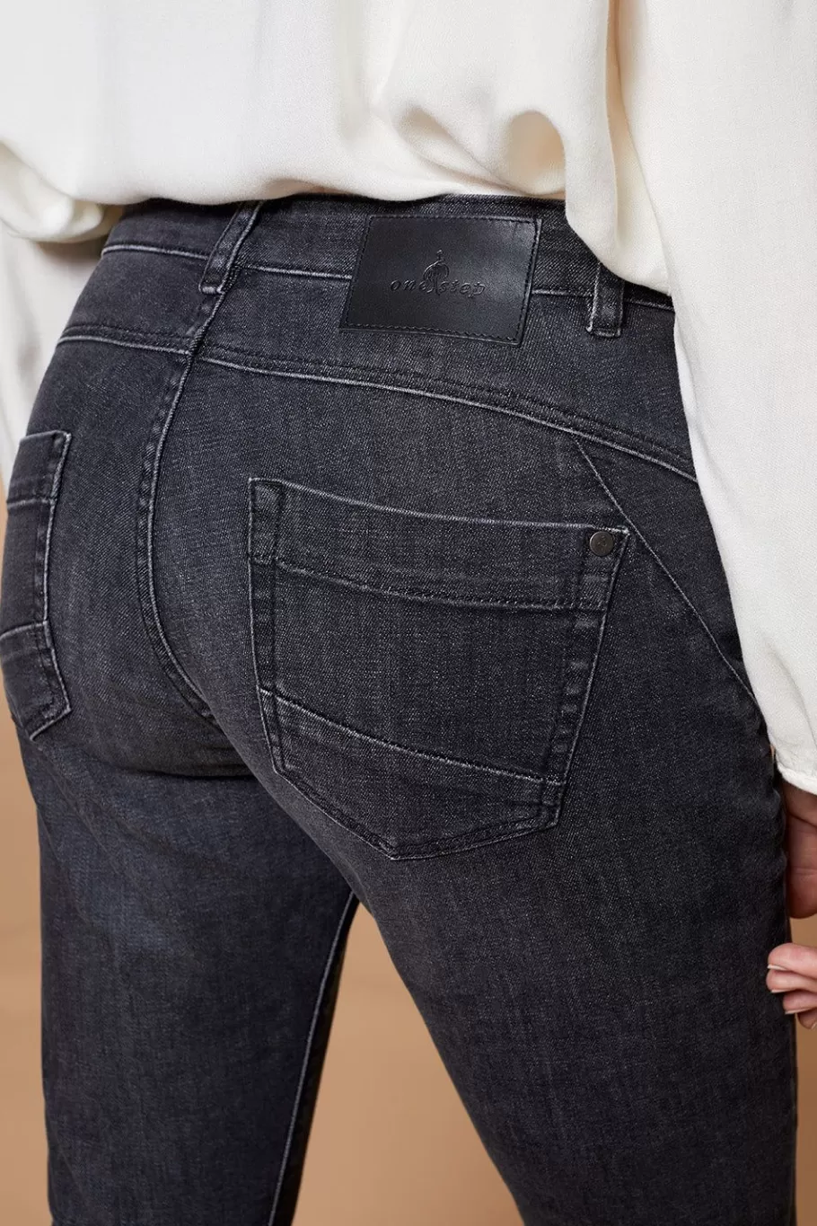 One Step Denims & Pantalons^Le Indi - Jean Slim Gris Chine 7/8Eme Effet Push Up