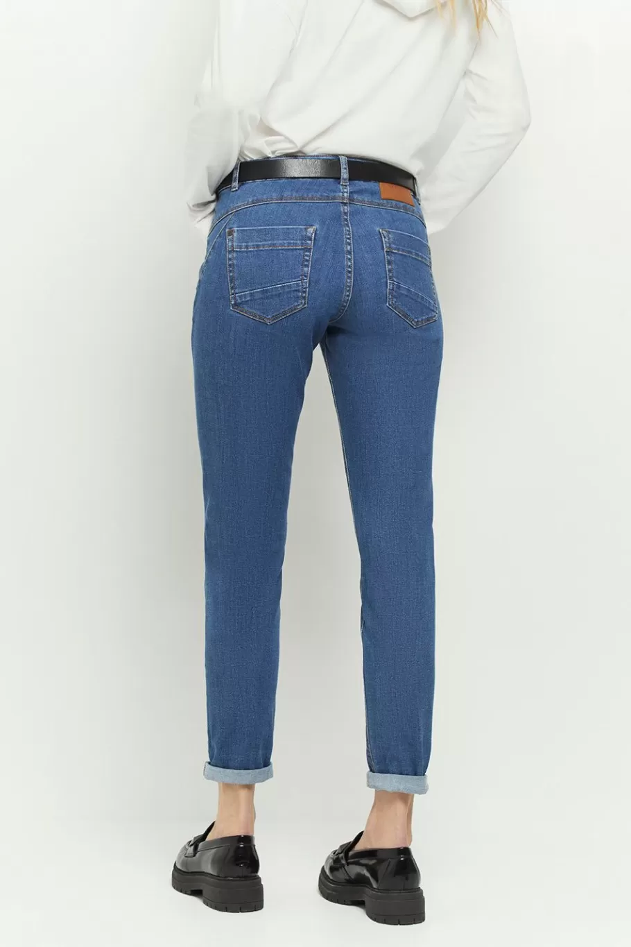 One Step Denims & Pantalons^Le Indi - Jean Slim Medium Wash 7/8Eme Effet Push Up