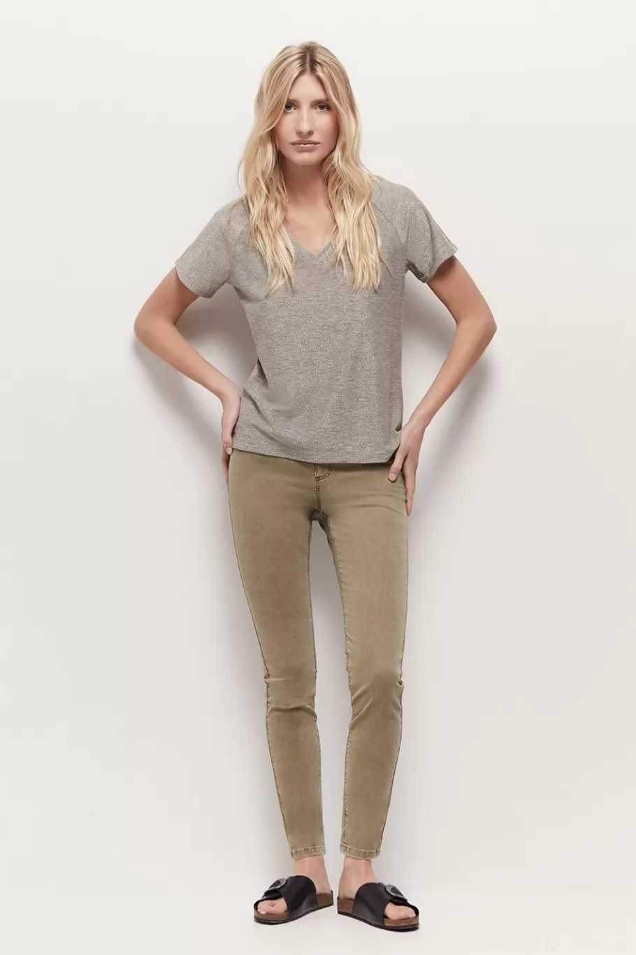 One Step Denims & Pantalons^Le Indi - Jean Slim Vetiver Effet Push Up 7/8Eme En Denim Waterless