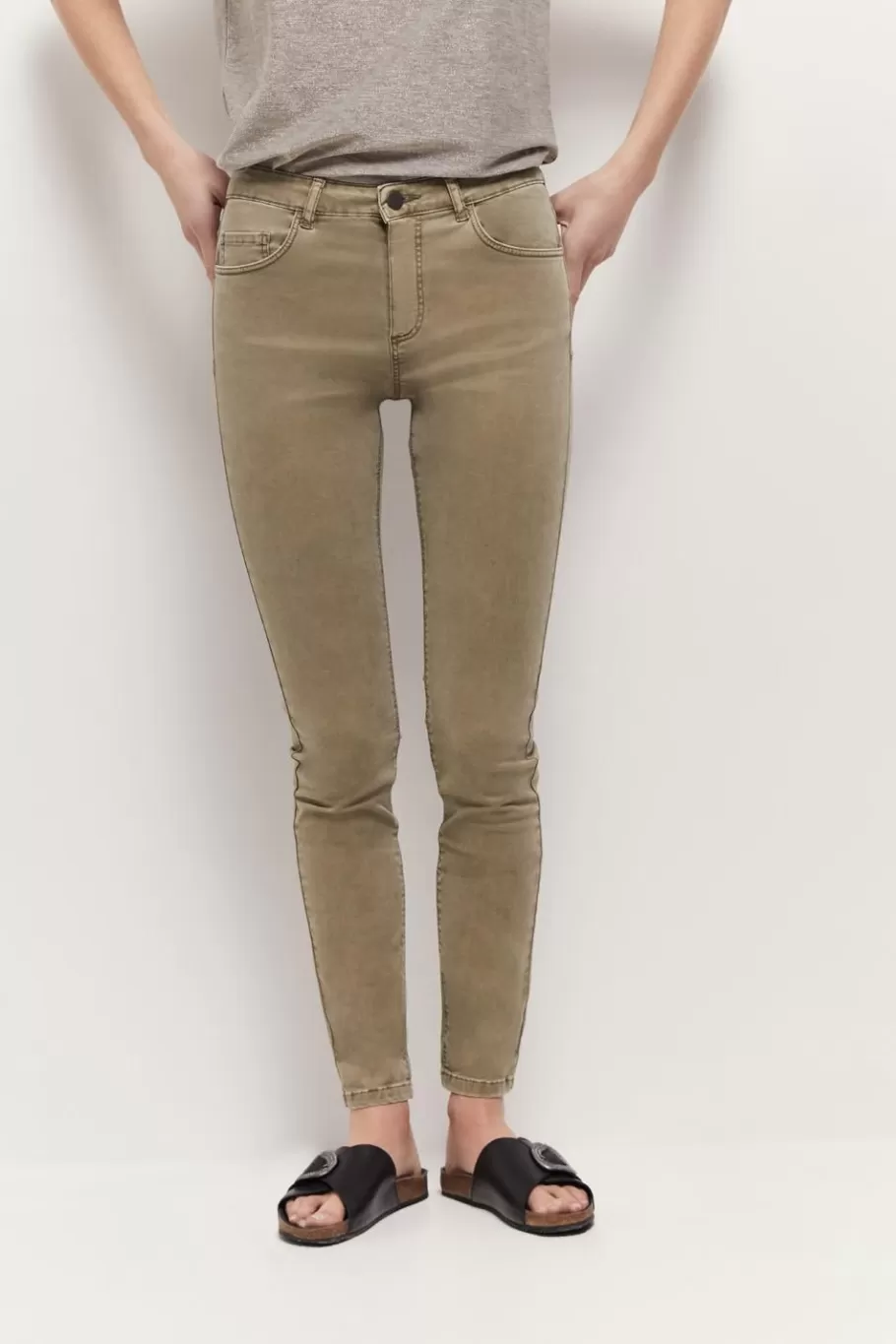 One Step Denims & Pantalons^Le Indi - Jean Slim Vetiver Effet Push Up 7/8Eme En Denim Waterless