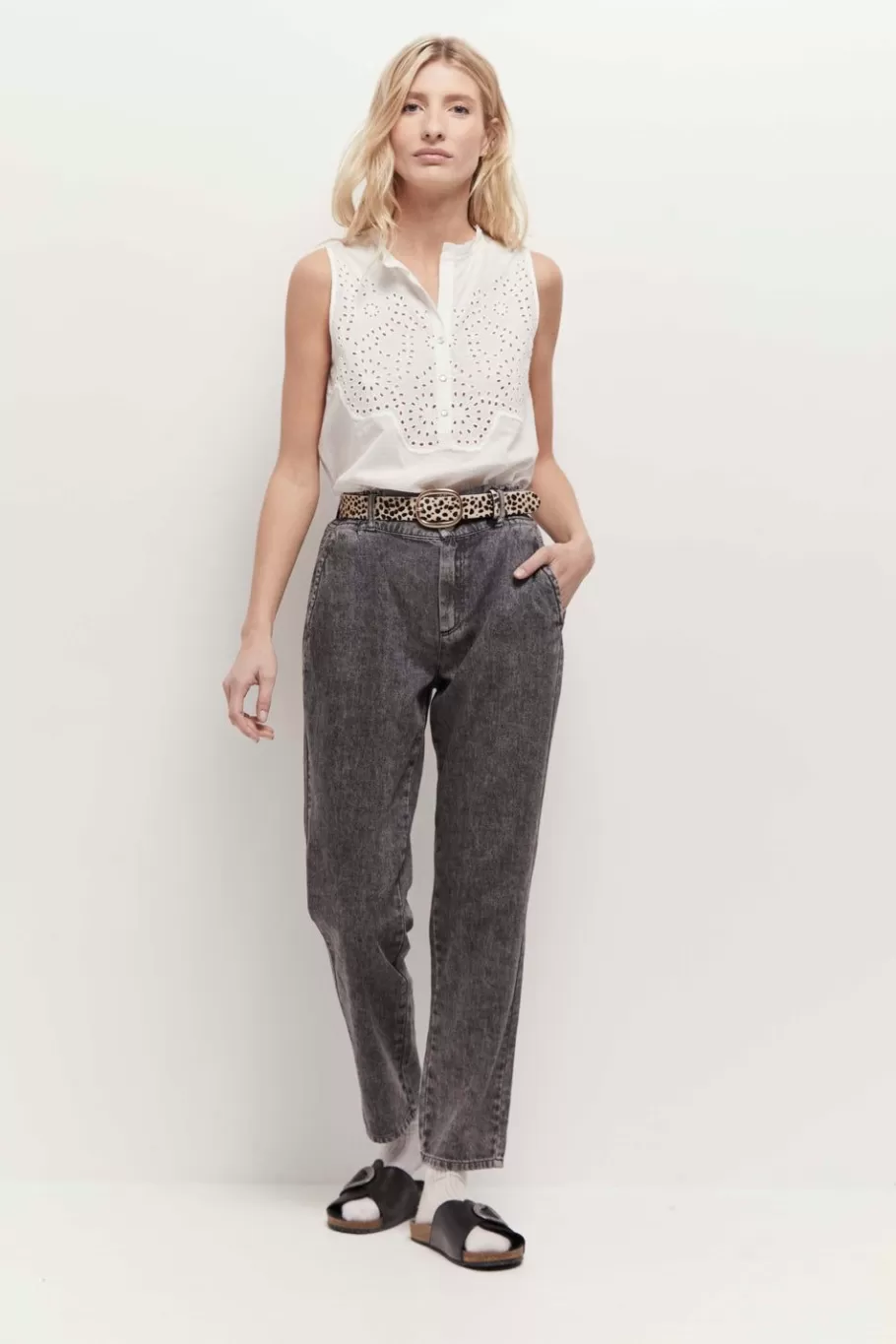 One Step Denims & Pantalons^Le Thylane - Jean Chino Opale Grey