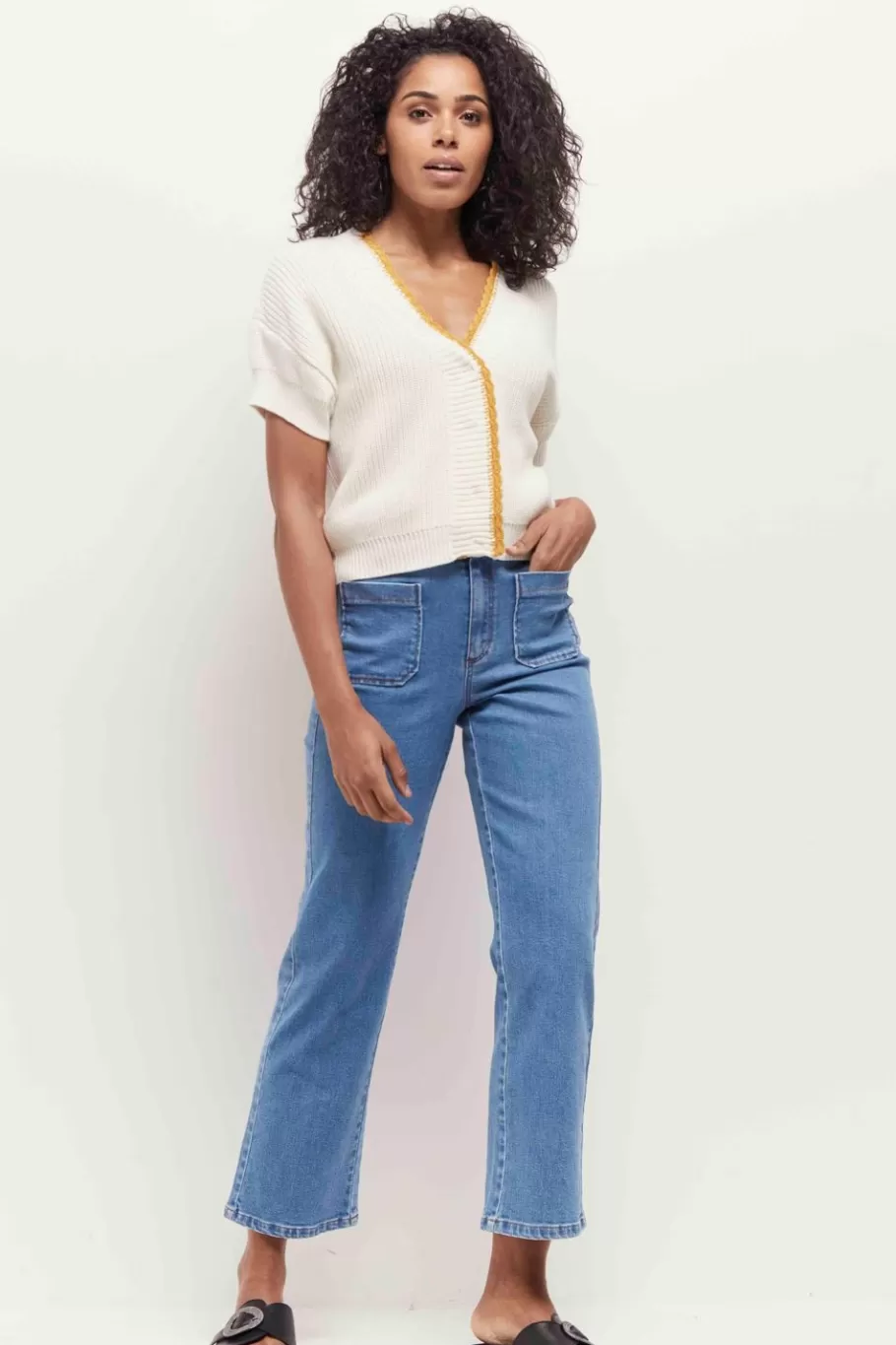 One Step Denims & Pantalons^Le Wilona - Jean Bootcut Baby Blue Waterless