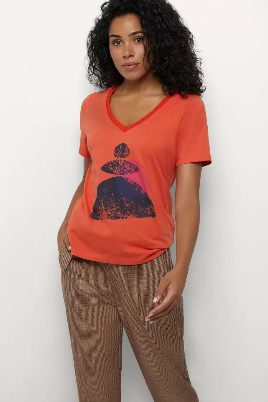 One Step T-Shirts^Madian - T-Shirt Capucine Visuel Coton Bio Danseuse Arty