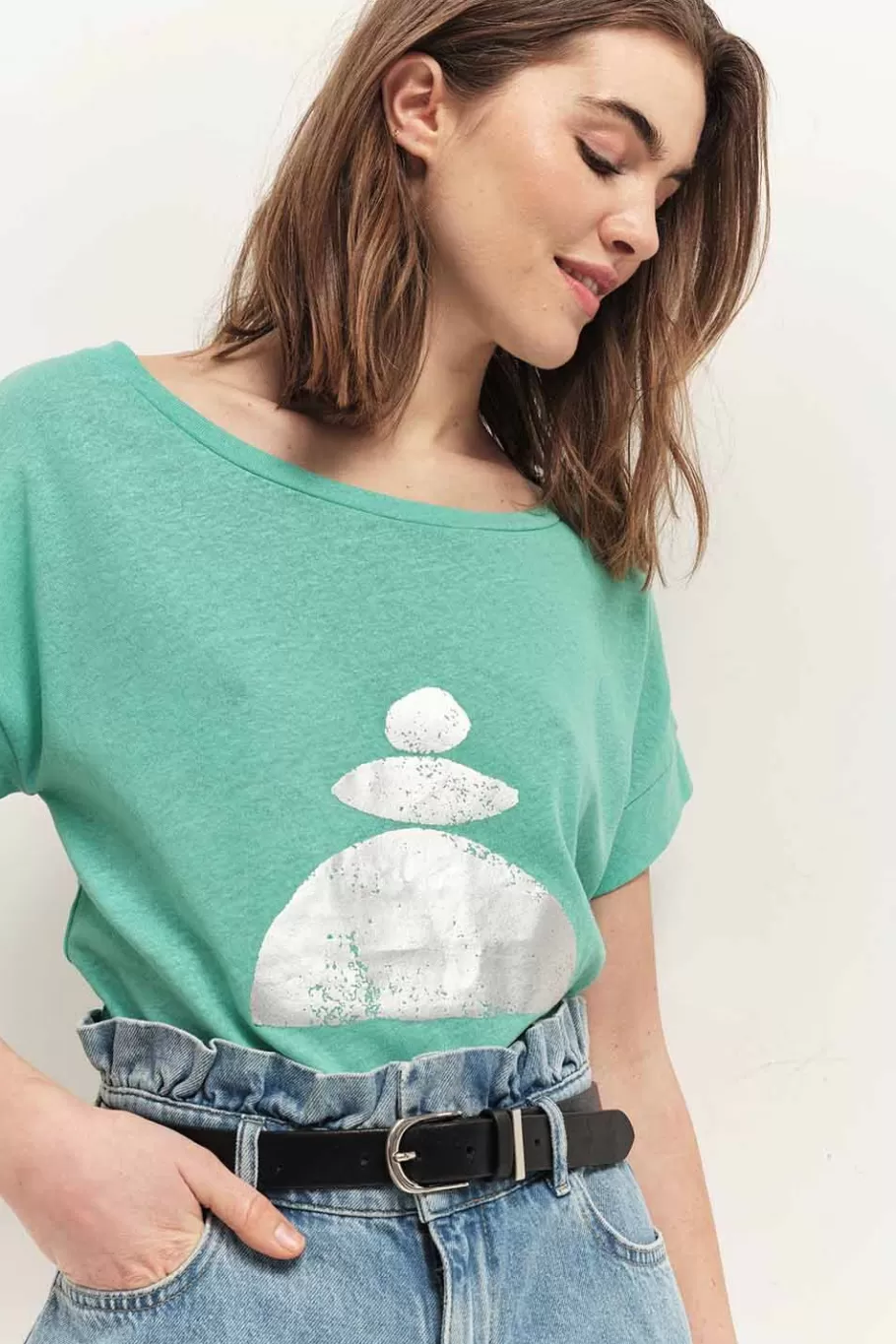 One Step T-Shirts^Mania - T-Shirt Menthe Visuel Danseuse Arty Minimal