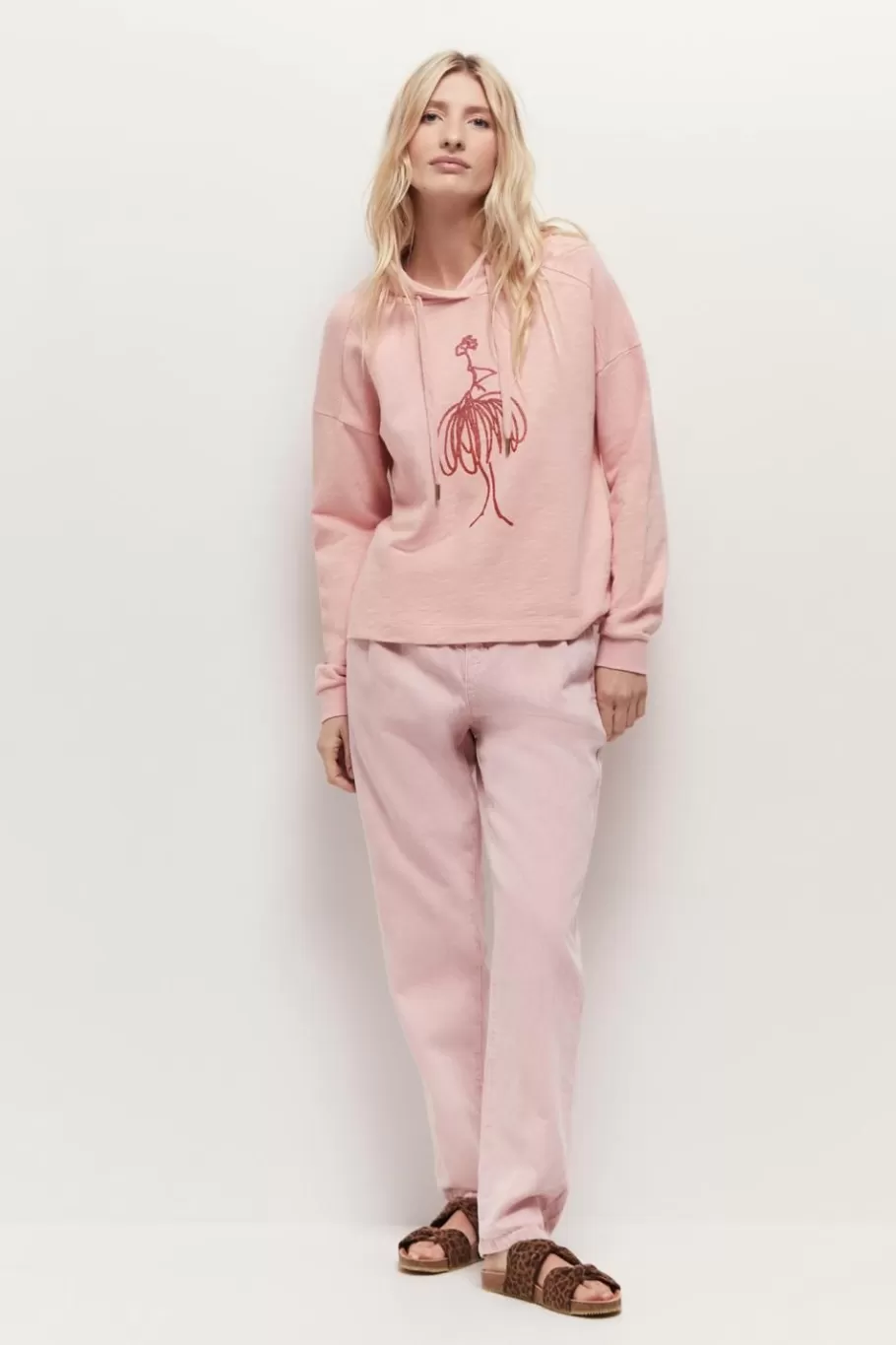 One Step Pulls, Gilets & Sweats^Maori - Sweat Eglantine Coton Bio Visuel Danseuse Flocage Gomme Paillete