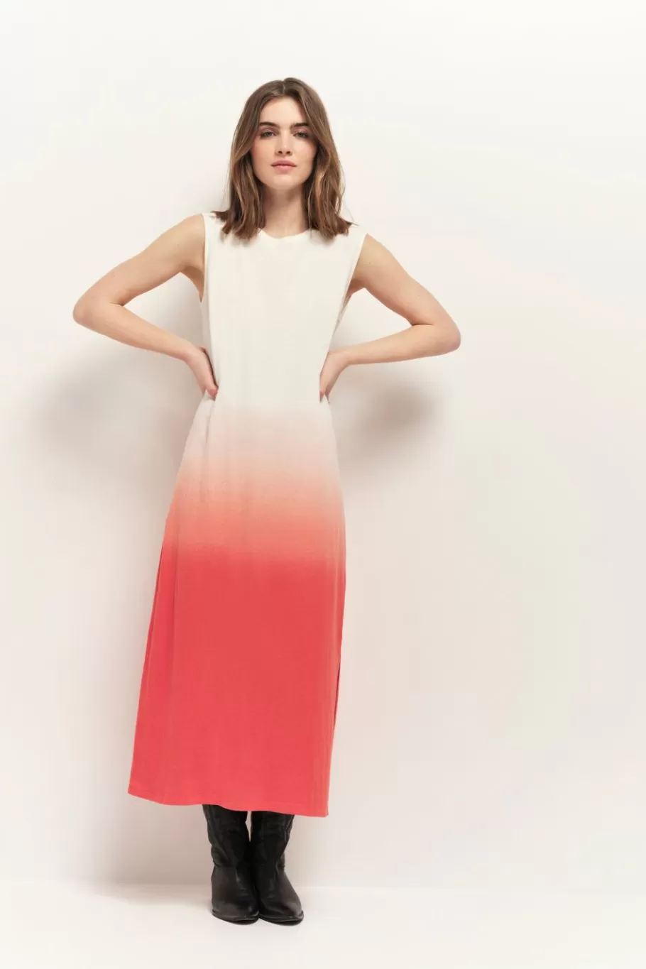 One Step Robes & Combinaisons^Rivo - Robe Longue Corail Maille Effet Deep Dye