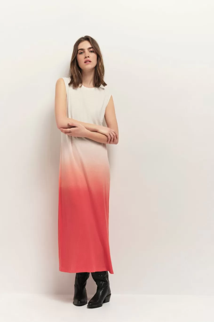 One Step Robes & Combinaisons^Rivo - Robe Longue Corail Maille Effet Deep Dye