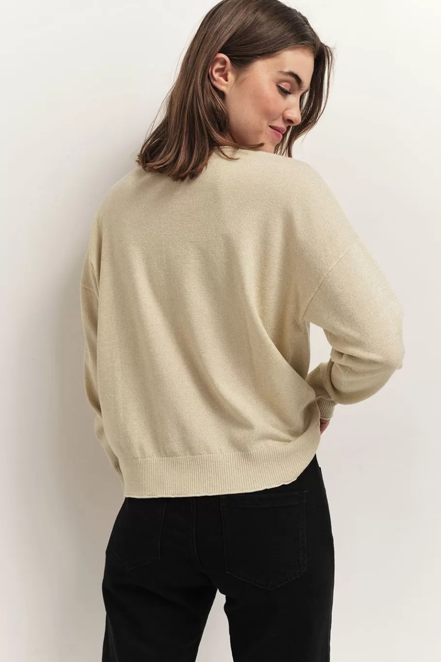 One Step Pulls, Gilets & Sweats^Tracy - Pull Coloris Platine En Tricot Fantaisie