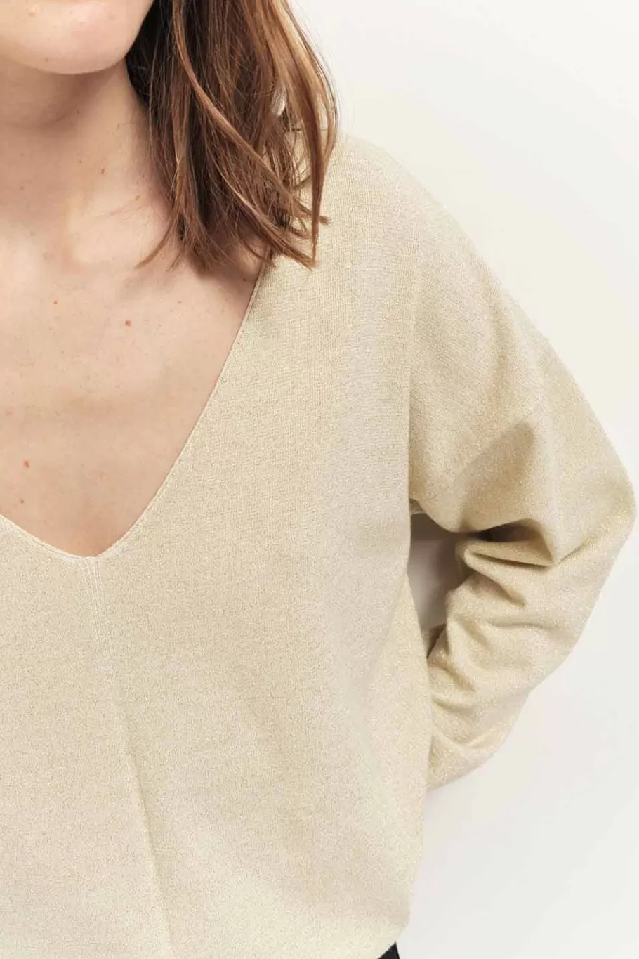 One Step Pulls, Gilets & Sweats^Tracy - Pull Coloris Platine En Tricot Fantaisie